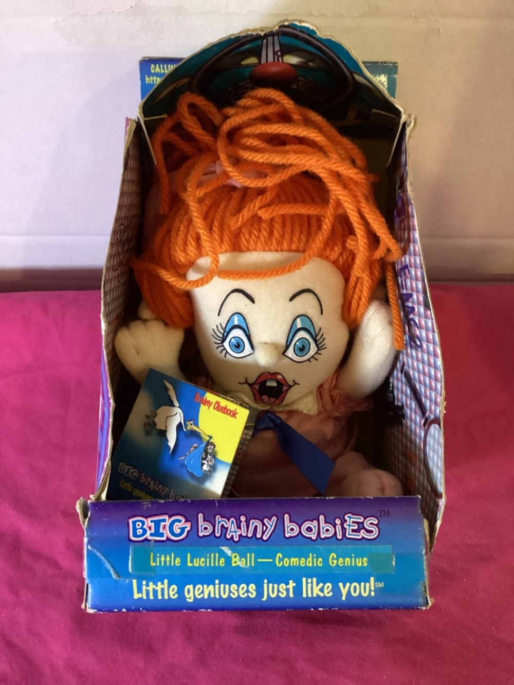 513-1998 Big Brainy Babies Little Lucille Ball Comedic Genius Plush BeanbagDoll